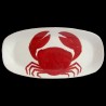 Plat long ovale faïence Crabe