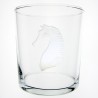 Tall straight glass Seahorse