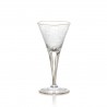 Large engraved Crystal stemmed water glass MAHARANI Collection