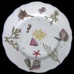 Limoges porcelain dinner plate fishes