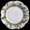 Limoges porcelain dinner plate Nymphea woodcock
