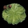 Majolica small cabbage plate Mushrooms
