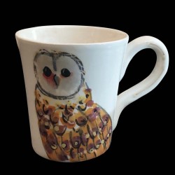 Majolica Owl Mug