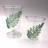 Water glass with a fern