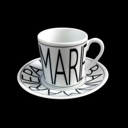 Coffee cup and saucer porcelain Graphic