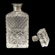 Whiskey carafe in cut crystal and sterling silver