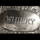 Carafe à whisky cristal taillé et étiquette argent