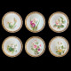 11 dinner plates Flowers in Minton porcelain, 1874-1884