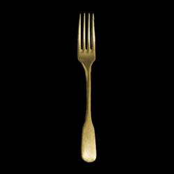 Table Fork in golden stone washed steel