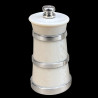 Ivorine pepper mill with silver rim
