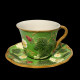 Tasse à thé + sous tasse verte "Georges Sand"