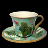 Tasse à thé + sous tasse turquoise "Georges Sand"