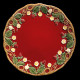 Majolica red desert plate "Georges Sand"