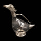 Carafe à décanter tête de canard en métal argenté