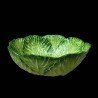 Majolica green cabbage deep plate