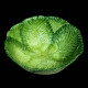 Majolica green cabbage salad bowl