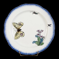 Bracquemont Papillon jaune & Sauterelle assiette D 25 cm