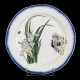 Bracquemond Iris parme & Papillon assiette D 25 cm
