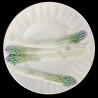 Asparagus plate in barbotine by Lunéville