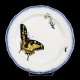 Bracquemond Papillon & Campanule jaune assiette D 24,5 cm