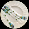 Luneville White Asparagus Plate in barbotine