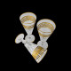 Flûtes à champagne cristal Baccarat Eldorado XIXe H 17 cm les 14