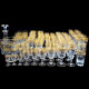 Flûtes à champagne cristal Baccarat Eldorado XIXe H 17 cm les 14