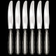 Set of 6 vintage Christofle Rubans table knifes