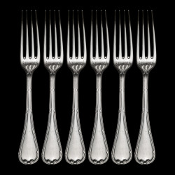 Set of 6 vintage Christofle Rubans table fork