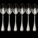 Set of 6 vintage Christofle Rubans entremets spoons