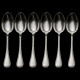 Set of 6 vintage Christofle Rubans dessert spoons