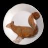 Majolica with squirrel decoration deep plate