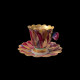 Tasse et sous tasse à café forme fleur