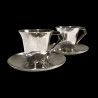 Pair of 2 Art Deco coffee cups by Sue & Mare for Gallia Christofle