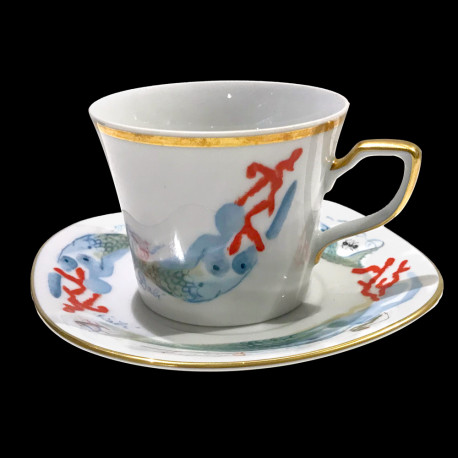 Tasse à café avec sous-tasse en porcelaine Dali N° 520
