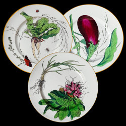 Assiette de table Légumes Creil & Montereau XIXe siècle