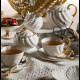 Cream and gold porcelain teapot
